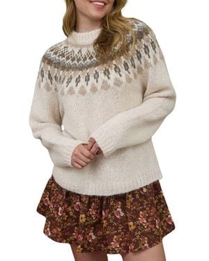 Blu Pepper Fair Isle Sweater - Brown