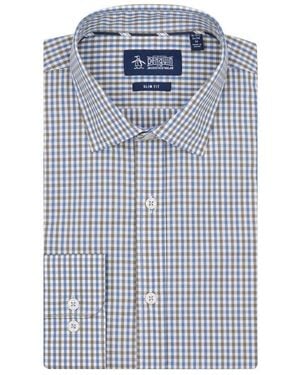 Original Penguin Willen Slim Fit Check Dress Shirt - Blue