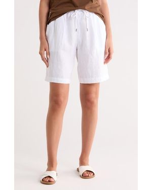 James Perse Linen Bermuda Shorts - Blue