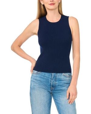 Halogen® Rib Sweater Tank - Blue