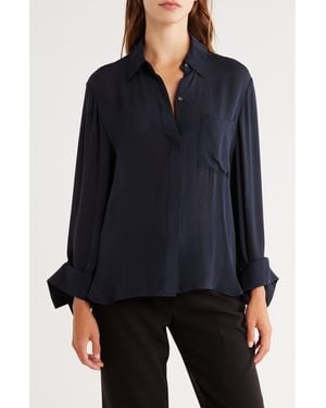 Twp Silk Boyfriend Shirt - Blue