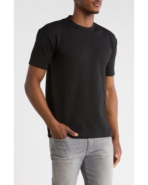 T.R. Premium Textured Knit T-Shirt - Black