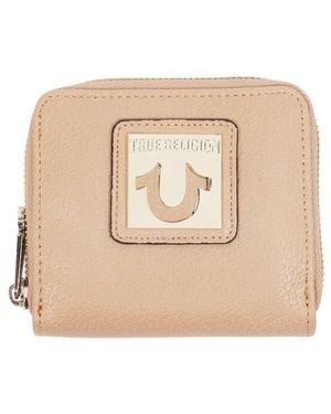 TRUE RELIGION Horseshoe Plaque Mini Wallet - Natural