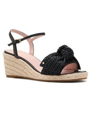Kate Spade Leandra Ankle Strap Wedge Sandal - Black
