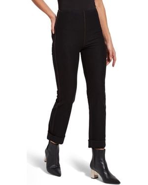 Lyssé Boyfriend Denim Leggings - Black
