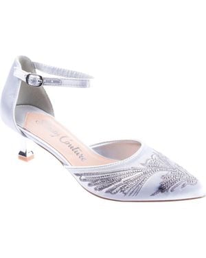 Lady Couture Kate Kitten Heel Pump - White