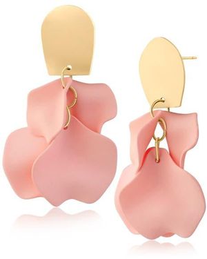 Jardin Ginkgo Leaf Flutter Drop Earrings - Pink