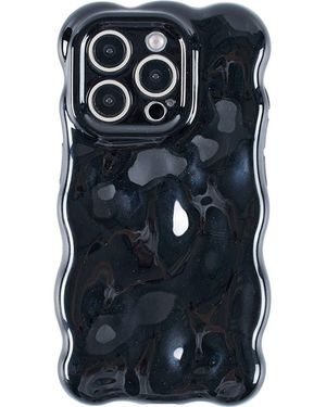 Auramma Glossy Bubbles Iphone 15 Pro Case - Black