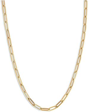 Gabi Rielle Mini Link Paper Clip Chain Necklace - Metallic