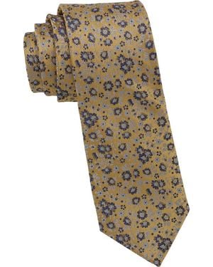Ben Sherman Ditsy Floral Tie - Metallic