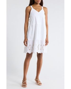 Splendid Napa Cotton Eyelet Sundress - White