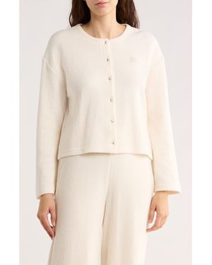 DKNY Buttoned Cardigan - Natural