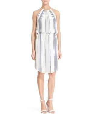 Joie 'Sief' Stripe Silk Dress - White