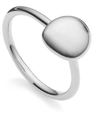 Monica Vinader Nura Small Pebble Stacking Ring - Metallic