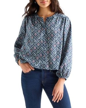 Lucky Brand Long Sleeve Button-Up Shirt - Blue