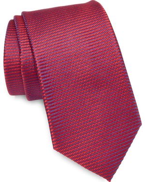 Ted Baker Underhill Stripe Silk Blend Tie - Red