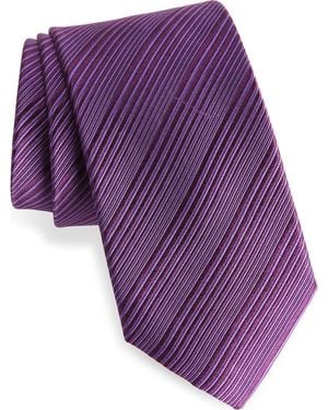 Duchamp Textured Jacquard Silk Tie - Purple