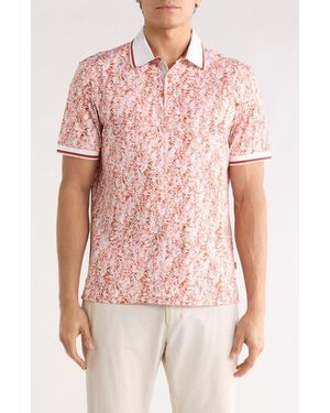 Bugatchi Pipe Trim Knit Polo - Pink