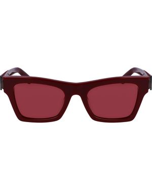 Ferragamo Prisma 52Mm Rectangular Sunglasses - Purple