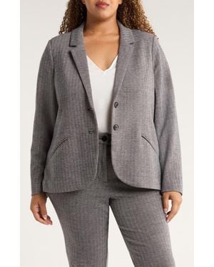 UNIVERSAL STANDARD Beas Ponte Blazer - Gray
