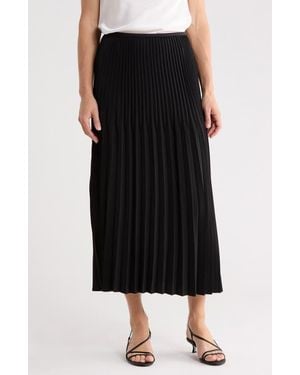 Gemma  Jane Pleated Midi Skirt - Black