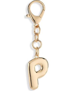 Leith Bubble Initial Bag Charm - Metallic