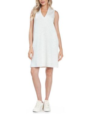 O.L. Sleeveless Scuba Knit Minidress - White