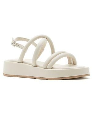 La Canadienne Abi Leather Platform Sandal - Natural