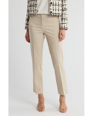 Amanda + Chelsea Chelsea Slim Straight Ankle Pants - Natural
