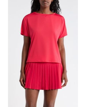 90 Degrees Dolman Sleeve Crop Active T-Shirt - Red