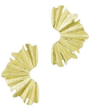 Adornia Wave Statement Earrings - Metallic