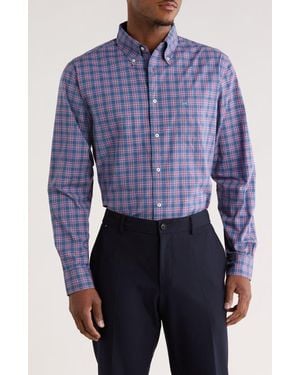 Brooks Brothers Regular Fit Non-Iron Oxford Button-Down Shirt - Purple