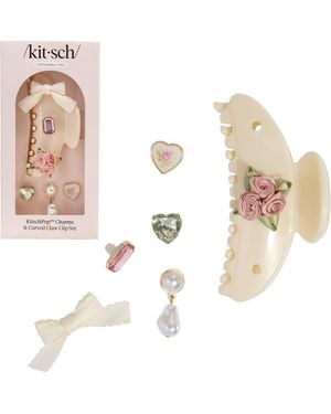 Kitsch Pop Charms & Cloud Hair Clip 7-Piece Set - Natural