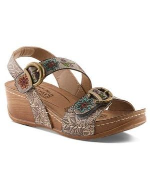 Spring Step Gottaget Wedge Sandal - Brown