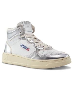 Autry Medalist Mid High Top Sneaker - White