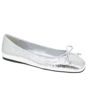BCBGeneration Hartly Cap Toe Ballet Flat - White