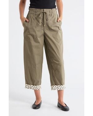 Democracy Paperbag Waist Barrel Pants - Natural