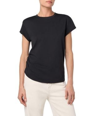 Hudson Jeans Short Sleeve Ruched T-Shirt - Black