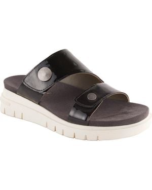 David Tate Elena Wedge Slide Sandal - Black