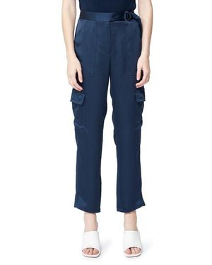 Jonathan Simkhai Carolina Belted Cargo Pants - Blue