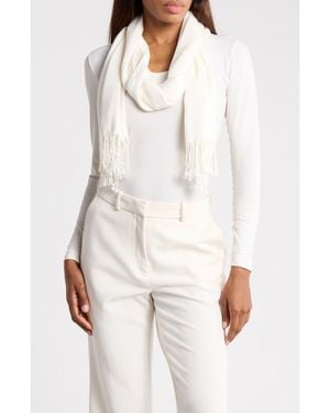 Vince Camuto Satin Pashmina Wrap - White