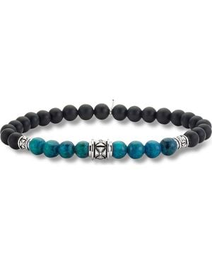 Samuel B. Sterling Onyx & Chrysocolla Beaded Cross Bracelet - Blue