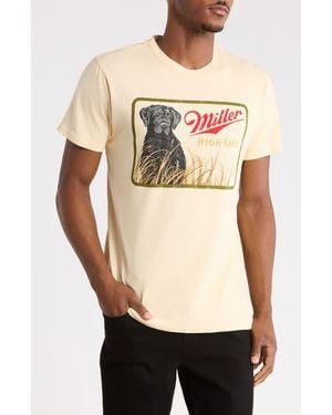 American Needle Miller High Life Dog Cotton Graphic T-Shirt - Natural