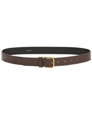 Vince Stitched Flat Leather Belt - Multicolor