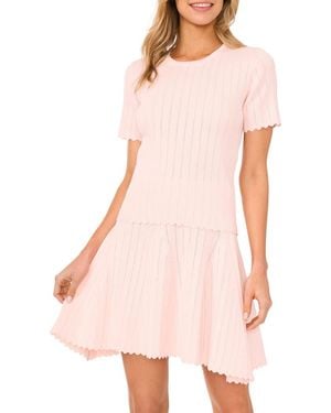 Ted Baker Rib Short Sleeve Sweater - Pink