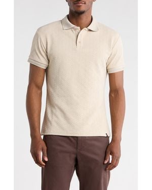 T.R. Premium Modern Fit Textured Polo - Natural