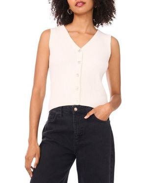 1.STATE Knit Button-Up Vest - Blue