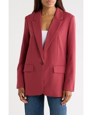 Leith Oversize Peak Lapel Blazer - Red