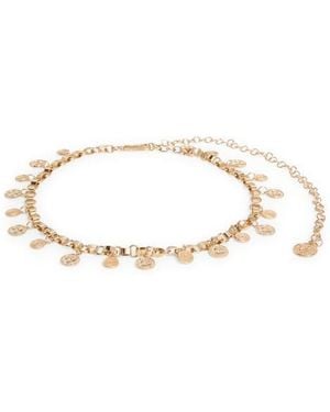 Steve Madden Coin Medallion Charm Chain Belt - Metallic