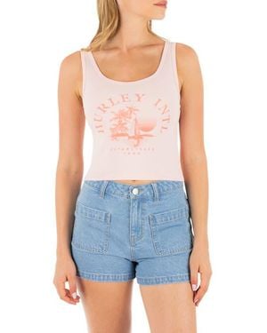 Hurley Seaside Scoop Crop Tank - Blue